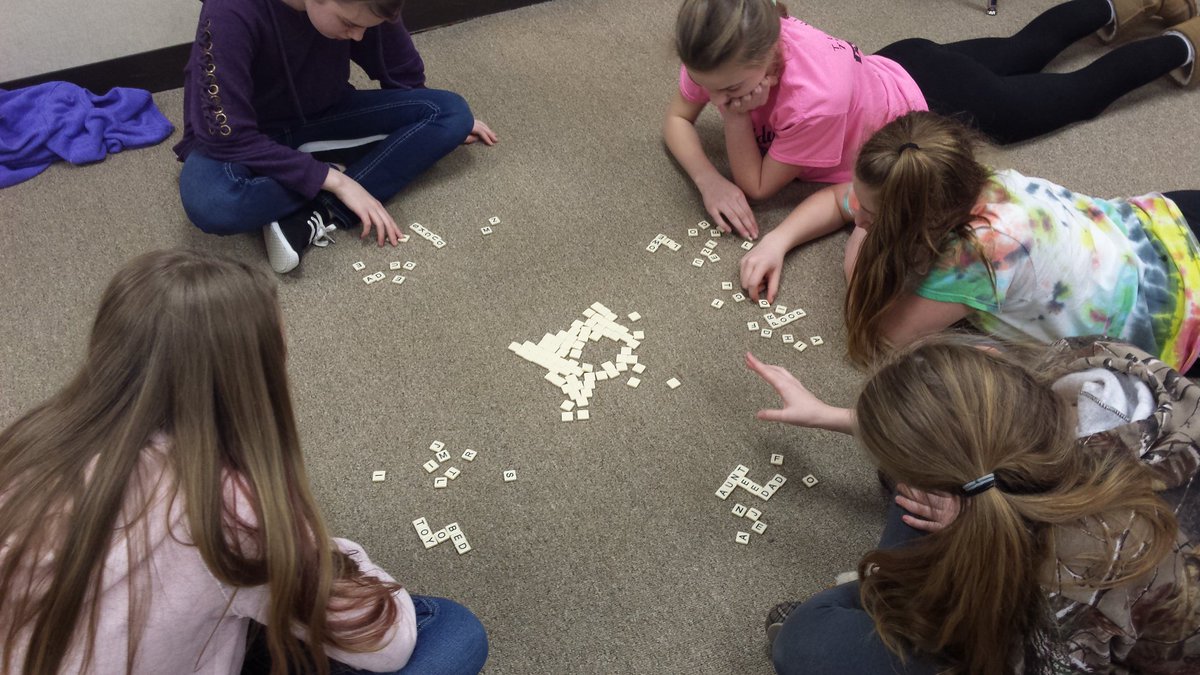 mrsfoght's tweet image. Playing banagrams at the end of a unit. #collaberation  @MontelloSD247 #msdcs #