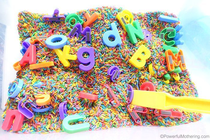 Magnetic Letter Name Search Sensory Bin buff.ly/2Fj7ZCA #alphabet #sensoryplay #sensory #sensorybin #alphabetactivities #sensorybinfiller #alphabetactivities #abcs #learningthroughplay #earlylearning #kindergarten #preschool #letterrecognition