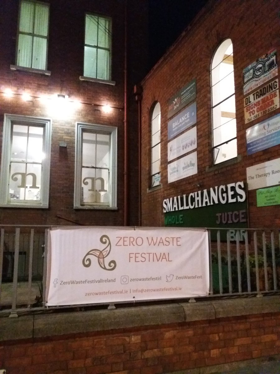 ZeroWasteFest's tweet photo. ...aaand the banner is up! Join us on Sunday in @ABC_Drumcondra for the #SpringClean #ZeroWasteFestival! The event runs from 10am to 5pm and is sponsored by @SmallchangesIE. Find the full programme of events on our Facebook page or https://t.co/AKk6rqmFpA! #Dublin #Ireland https://t.co/xSfJ1stUxf