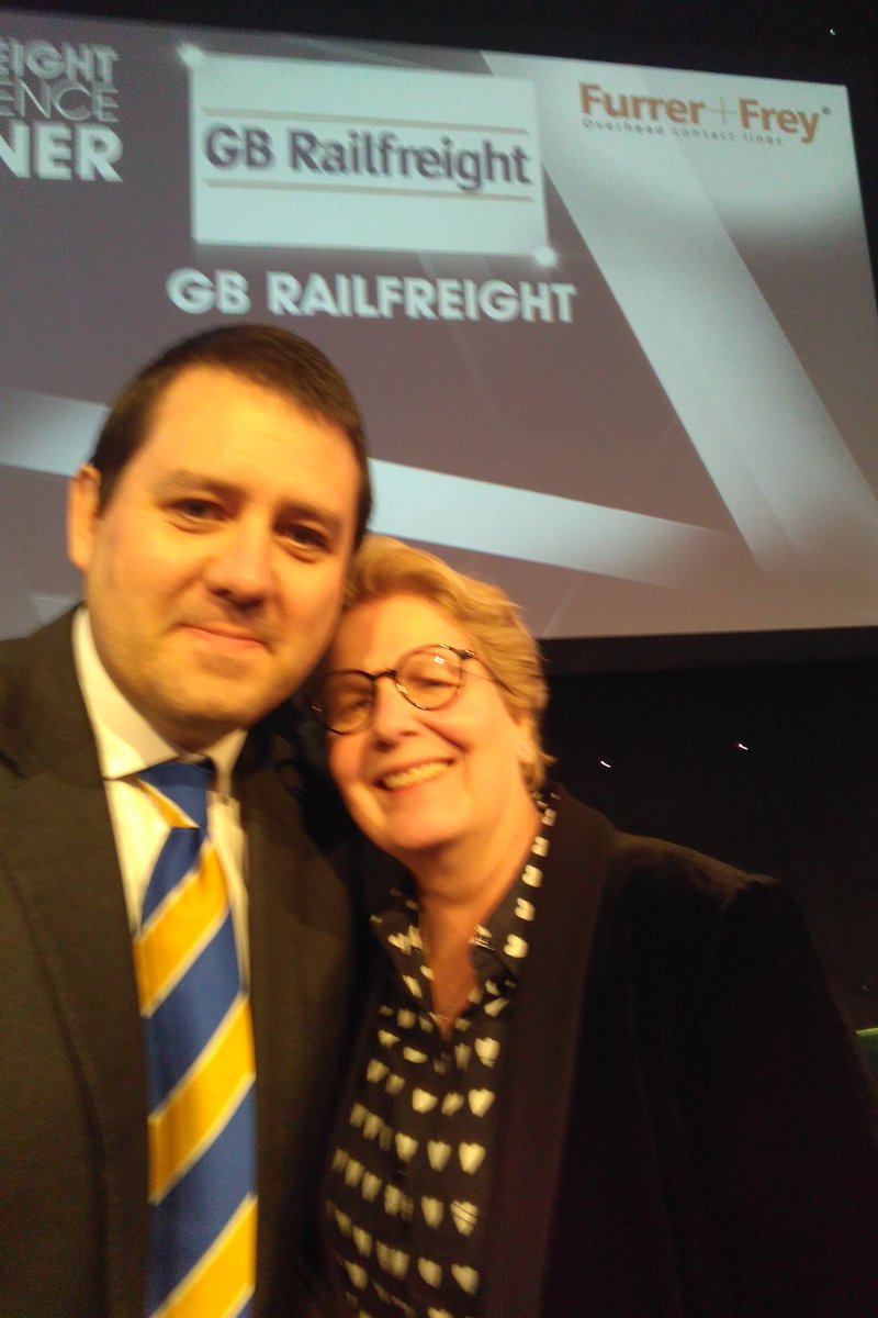 NoelDolphin's tweet photo. If absolutely nothing else happens tonight I got a selfie with me, @sanditoksvig and 800 railway folk @RBAInfo #railBA https://t.co/AJd6C6wrpG