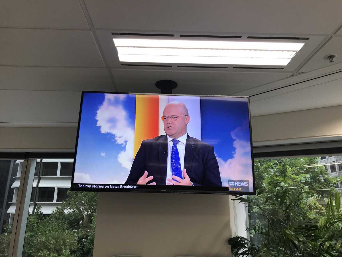 Holistic planning and protecting green space. Great interview from Phil Davies, CEO, Infrastructure Australia this morning. Here’s the view from the tea room!