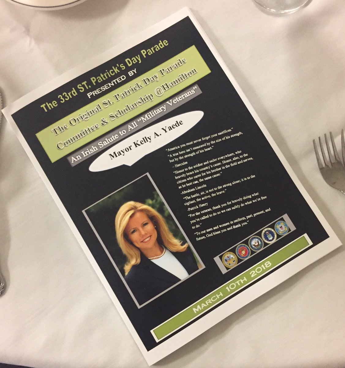 The St. Patrick’s Day Parade Committee @ Hamilton honoring 2018 Grand Marshal - <a href="/HamiltonTwpNJ/">Hamilton Township NJ</a> Mayor <a href="/KellyYaede/">Kelly Yaede</a> with Luncheon at <a href="/AOHdivision1/">Trenton AOH</a>.  Congratulations Mayor! ☘️