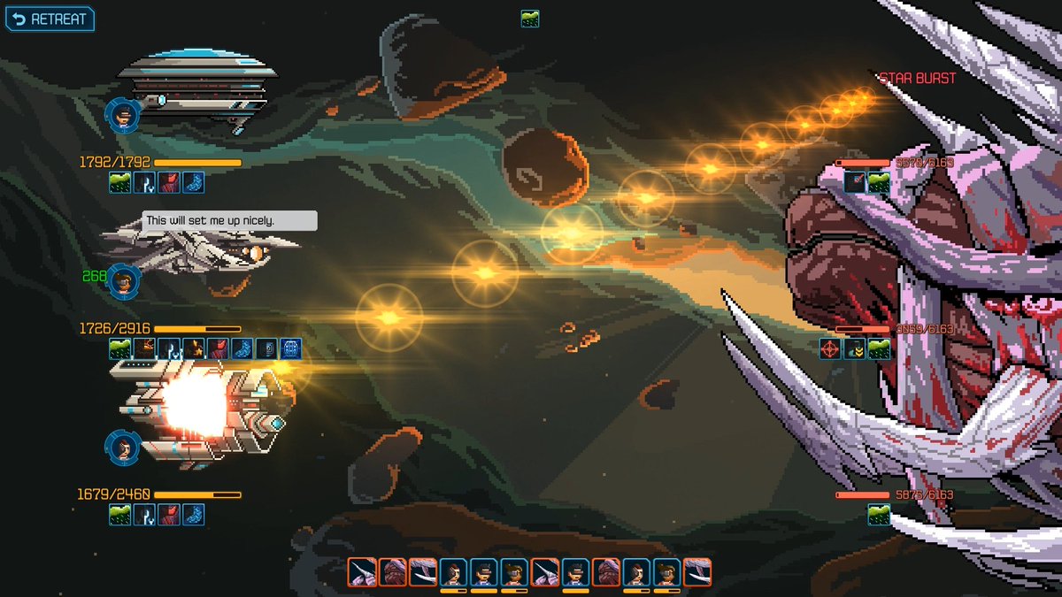 Spike's favourite attack ☄️and candy- STAR BURST 🌟

👾The Precursor Legacy DLC 👾
store.steampowered.com/app/782270/

#pixelart #scifi #strategyrpg