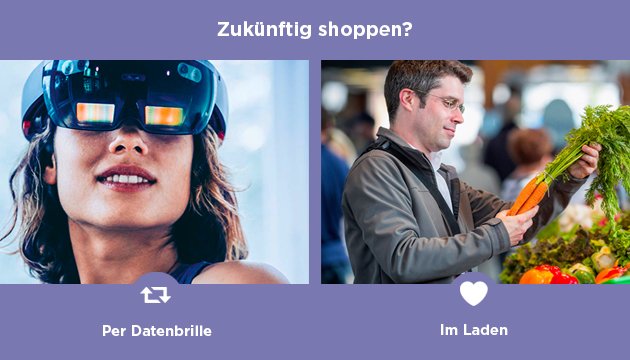 Wie würdest du gerne zukünftig #einkaufen? 
Stimme jetzt ab per Retweet oder Like 😃👍🏻/mf