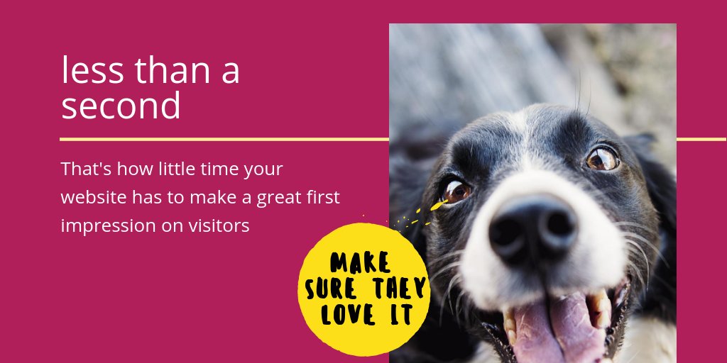 pawsmarketing's tweet photo. You only have one chance to make a fabulous first impression on your #website. And it's a short one. #MarketingTips #Homepage #Marketing #Branding https://t.co/MUdA86SzF9