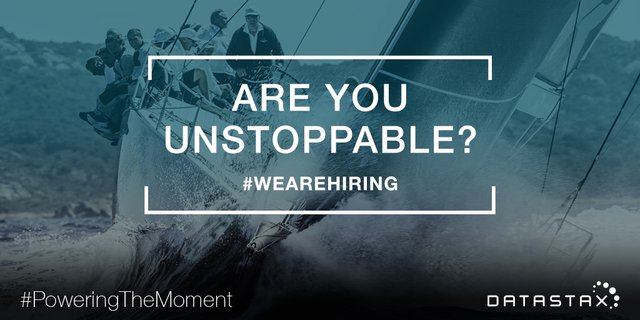 I have opening on my team, and lots more at DataStax. If you want to know why DataStax is a great place to be, just ask me :) #DataStax is hiring across all functions and in a host of locations - be sure to check out our current openings! bit.ly/2sNOGi8