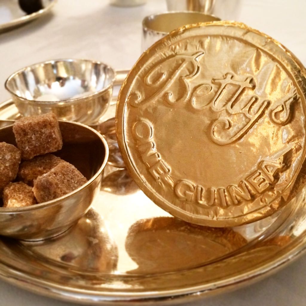 This is just one of the treats we were given at Betty's Tea Rooms in Harrogate today, at their networking (and chocolate) event! This guinea was wrapped up by yours truly! <a href="/Bettys1919/">Bettys</a> #chocolate #networking