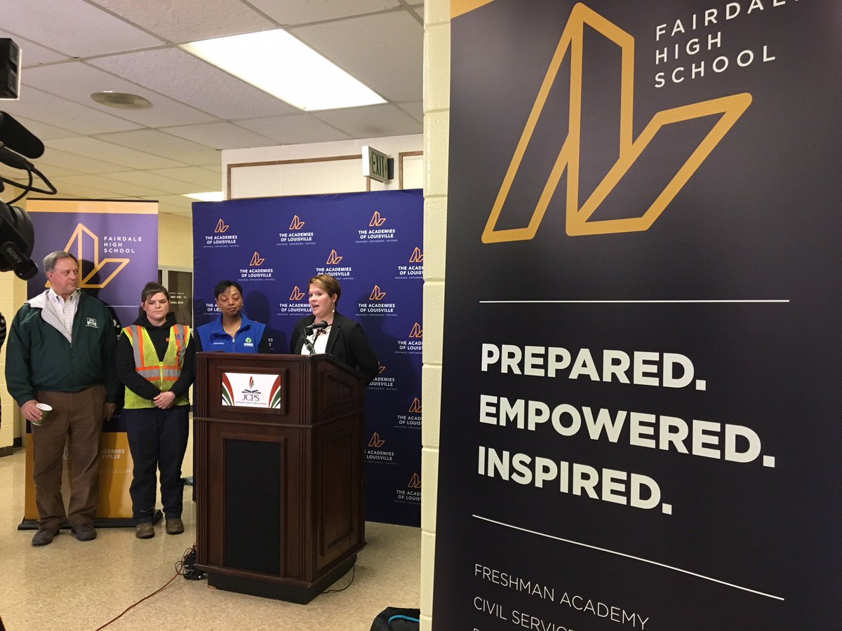 JCPSKY's tweet photo. NEW: Fairdale High School to launch as @AcademiesofLou school Story→https://t.co/NPUWkRAZiy #WeAreJCPS https://t.co/zsf7SQX4Sb