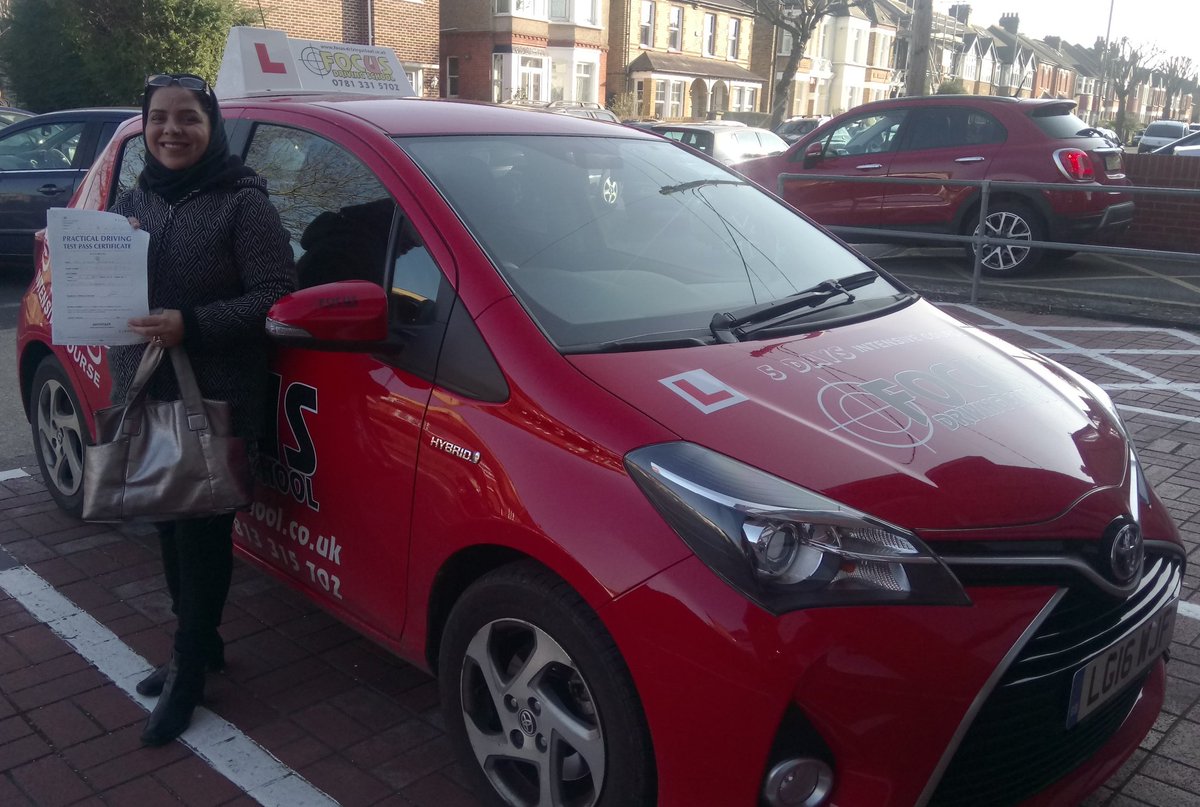 shailesh29patel's tweet image. Happy days, big congratulations to Najma from New malden for passing her practical driving test with only 2 minors at Tolworth test centre.  focus-drivingschool.co.uk