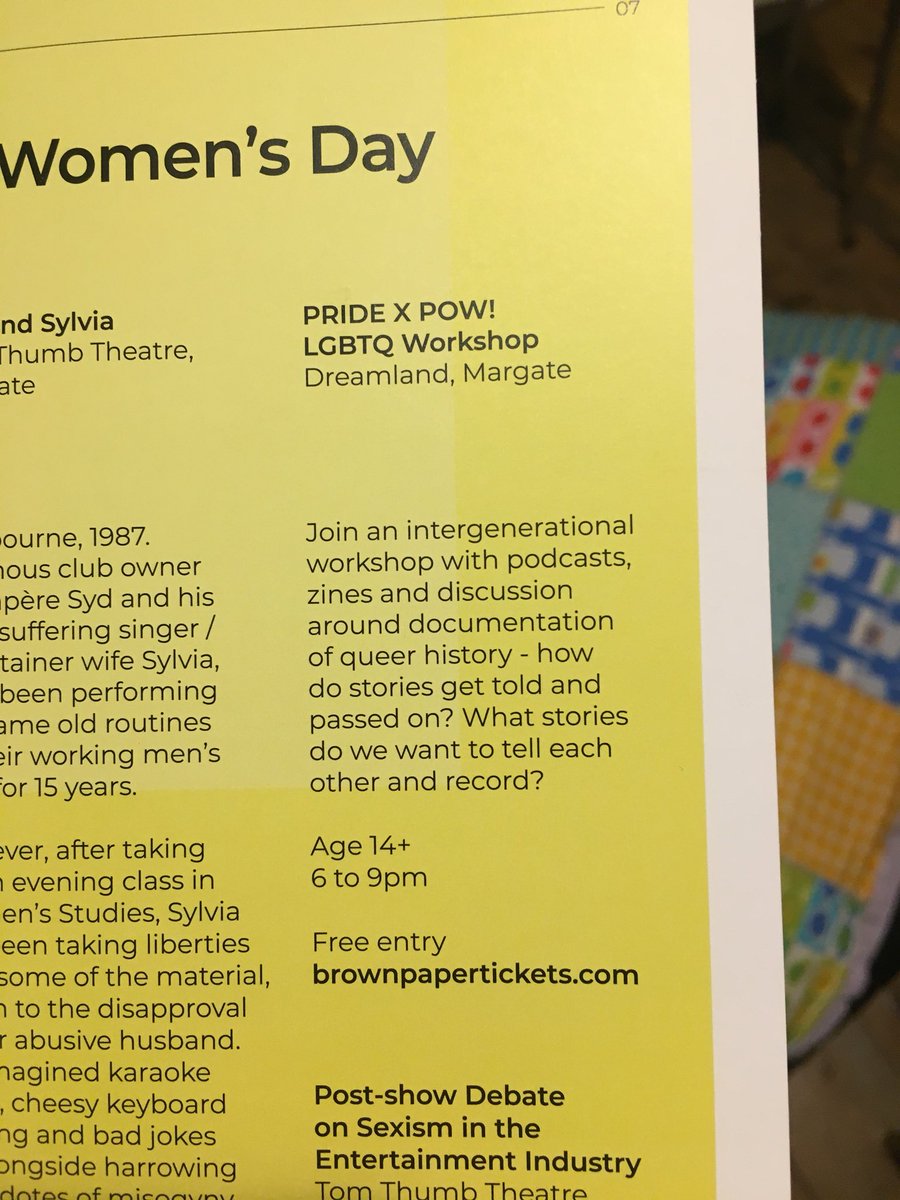 OutMargate's tweet image. THIS ☀️😊🌟💛🍋 Thursday 8th march @powthanet @margatepride @dreamlandmargate #internationalwomensday