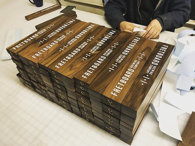 Another stack of #taphandles for @fretboardbrewing in the works #designbuild #wemakethings #walnut #wood #cincinnati ift.tt/2EZ4TWs
