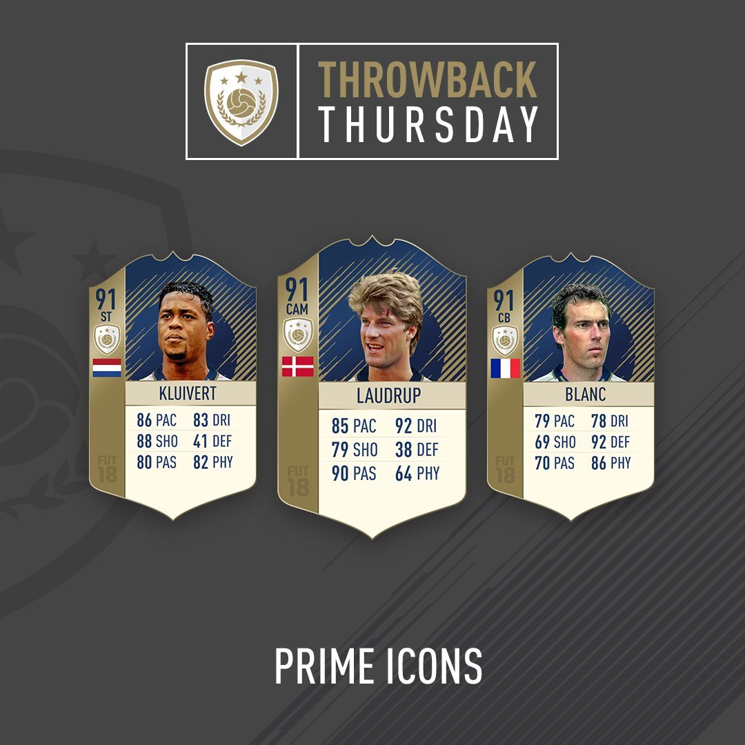 Ester Fifa V Twitter Prime Icon Sbc 第10弾 Stクライファート Camラウドルップ Cbブラン登場 これで残る未排出プライムアイコンは10人 Fifa18 Fut