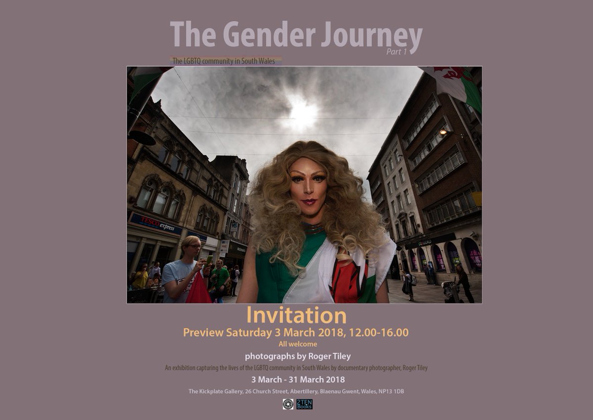 Kickplate Gallery (@kickplategall) on Twitter photo Opening soon - The Gender Journey - Part 1 - A fantastic new exhibition by @RogerTileyphoto at <a href="/KickplateGall/">Kickplate Gallery</a> Exhibition will run 3.03.18 - 21.03.18.
All welcome. Opening soon - The Gender Journey - Part 1 - A fantastic new exhibition by @RogerTileyphoto at <a href="/KickplateGall/">Kickplate Gallery</a> Exhibition will run 3.03.18 - 21.03.18.
All welcome.