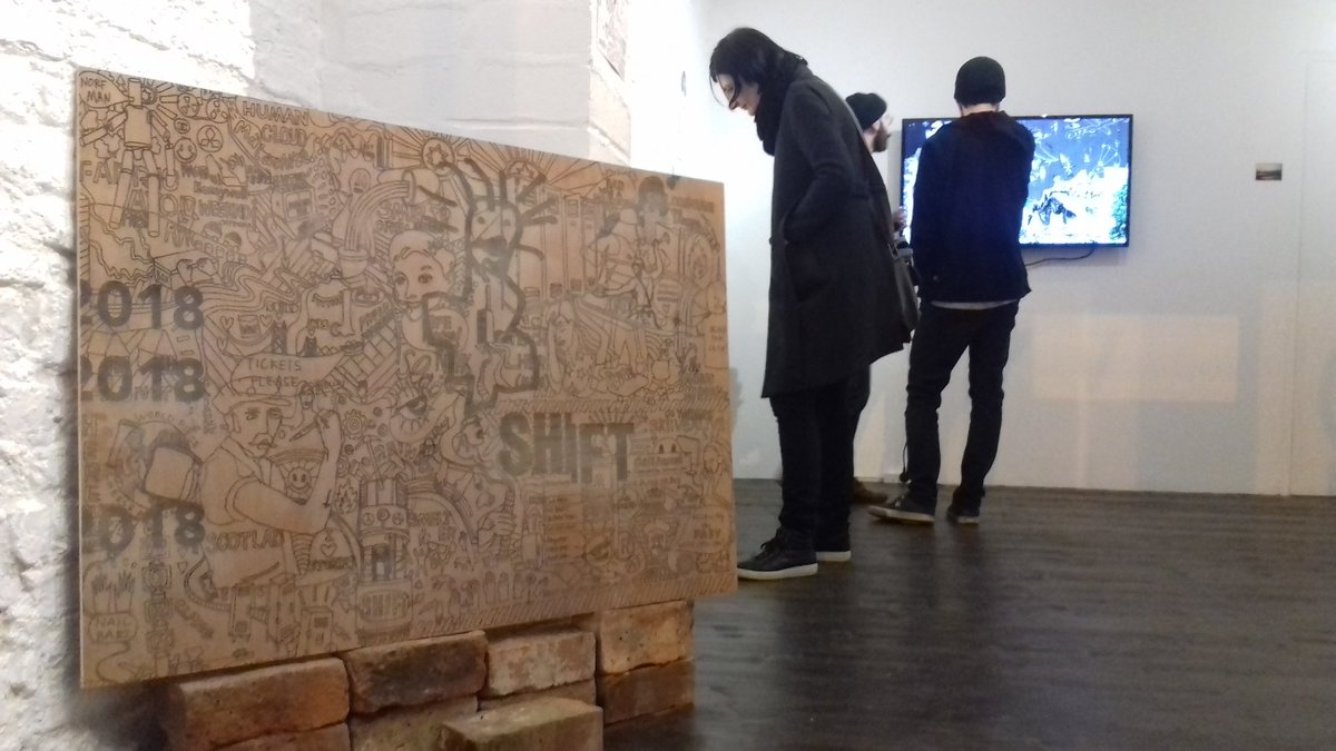 wagonart's tweet photo. Who will join us to celebrate the opening tonight? Alan Grieve: Workspace Dunfermline Takeover at the W OR M on castlegate. 6-8pm @PeacockVisArts #wormopen #PeacockAssociates #AlanGrieve #WorkspaceDunfermline https://t.co/sXbzd9dJ81