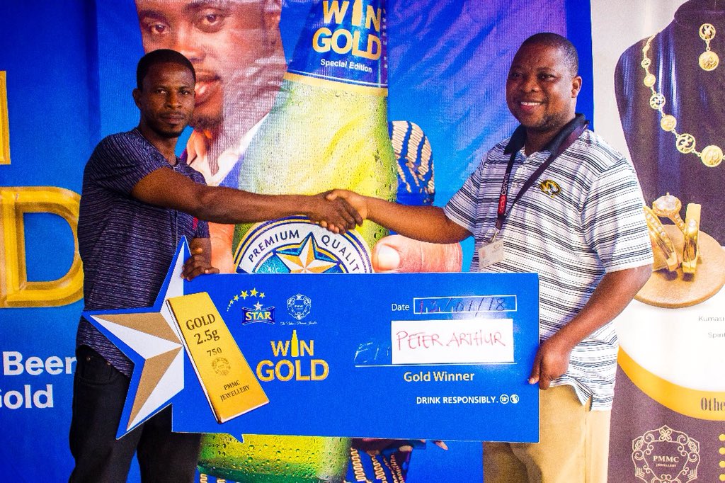 RevErskineGH's tweet photo. Have you had your Star Beer today?? If you haven’t, look sharp cos you might win Gold by simply checking under the crown cork! If you see Gold, you win real Gold in the #StarWinGoldPromotion by @StarBeerGh #ShareTheLiquidGold https://t.co/K4oQj1gIxd