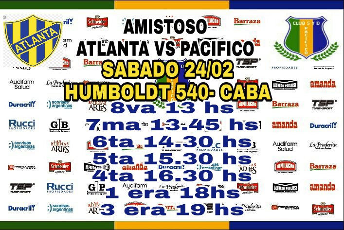 ClubPacifico's tweet photo. 💚💛💙SE VIENE EL 1 ER AMISTOSO DEL AÑO💚💛💙

ESTE SABADO VS ATLANTA, COMENZAMOS A RECORRER ESTE HERMOSO CAMINO...

💪💪TE ESPERAMOS PARA ALENTAR AL TRICOLOR💪💪

#AMISTOSO #PRETEMPORADA #FUTSAL2018 #PACIFICOFUTSAL https://t.co/o5GArBkALO