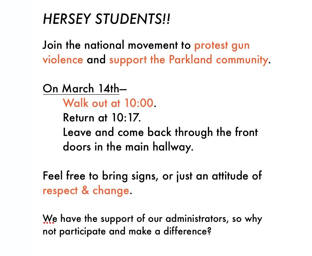 JHHSwalkout's tweet image. Show your support &amp;amp; spread the word!! Walk out with us on March 14th.