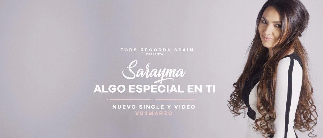 El próximo viernes 2 de Marzo presentaré mi nuevo single “Algo especial en ti”
Deseando que lo escuchéis!!