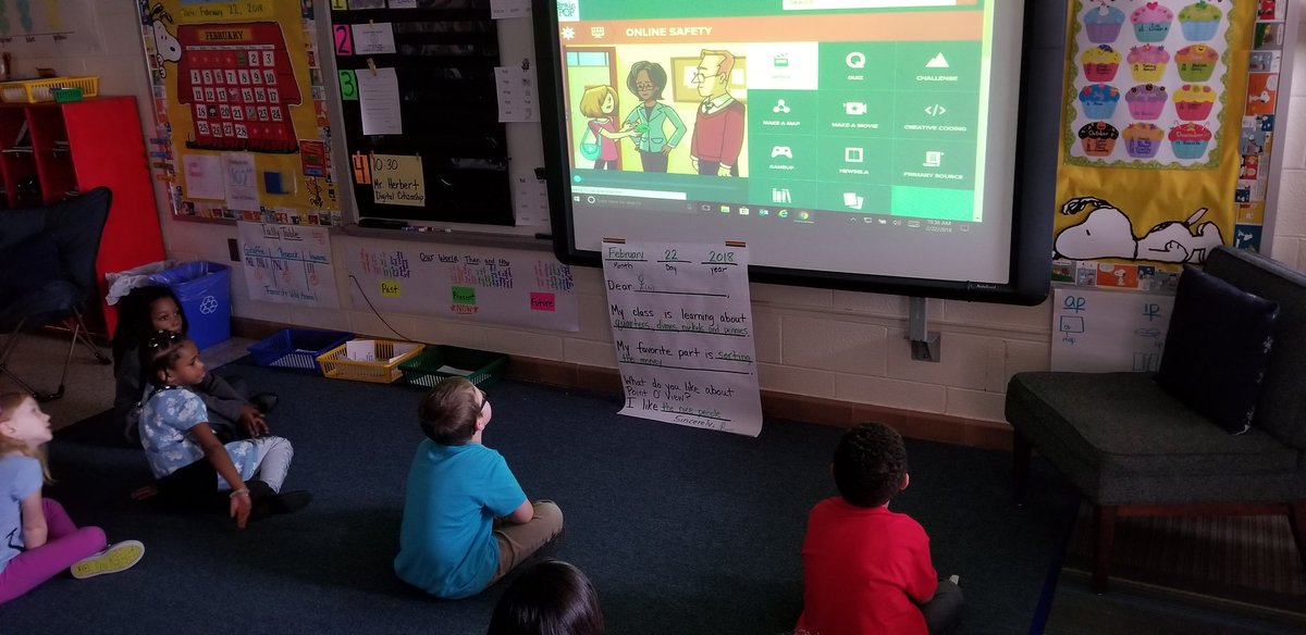 Ms. May's 1st graders learned about Digital Citizenship and created posters. #pointofview #VBITS