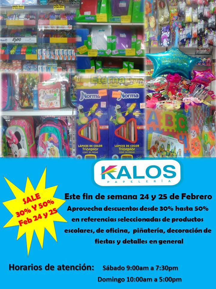 PAPELERIAKALOS's tweet photo. Aprovecha que es solo este fin de semana! Papeleria Kalos te invita a que vengas para nuestra super promocion! aqui te esperamos si tienes dudas llamanos al 3012085205

Para mas informacion visita este link 
https://t.co/oexH2qDie4…/ https://t.co/sIfwJk5d06
