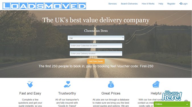 The UK's best value delivery company Do you need anything moving?
From vehicles to packages, from household items to full house moves.
You name it, we will move it LoadsMoved.com 
🛵🚲🛴🚐🚚🚛🚜🏍️🛶⛵️🚤⚓️🛸📱🖨️📼📺🛠️🛏️🛋️🖼️