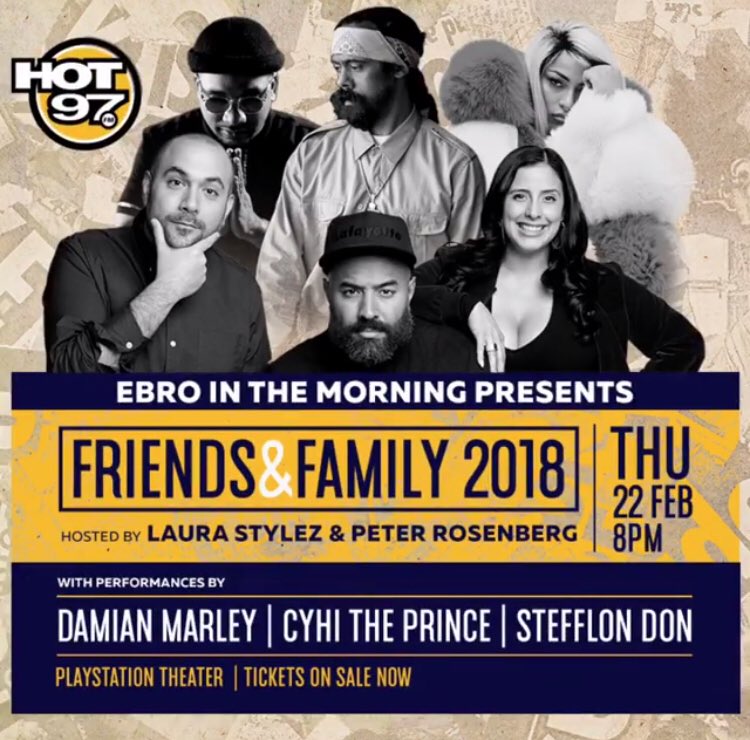 CyhiOfficial's tweet photo. TONIGHT #NYC I’m here for my guy @oldmanebro & @rosenbergradio @laurastylez Friends & Family Show at @playstationtheater 8PM!!! See y’all out there tonight #hiphop #newyork #cyhi #cyhitheprynce #nodopeonsundays #nodos #ivystate #goodmusic https://t.co/ptHYck2GCM