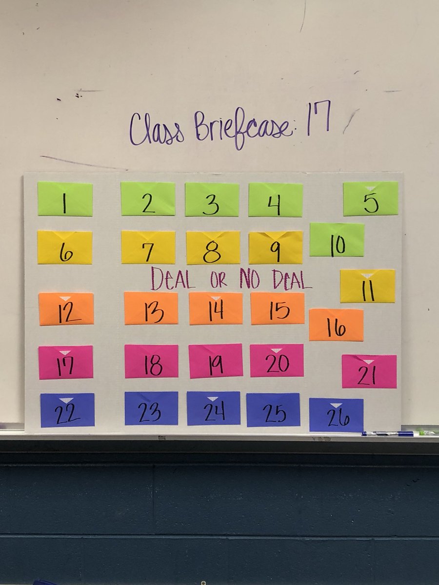 quinlanmath's tweet photo. When your students would rather stay in math class instead of going to a dance party #mathisfun #CCISDlearns @SCIS_CCISD #SCIS #CCISDsecmathlearns #dealornodeal #probability https://t.co/59oNb8CzlO