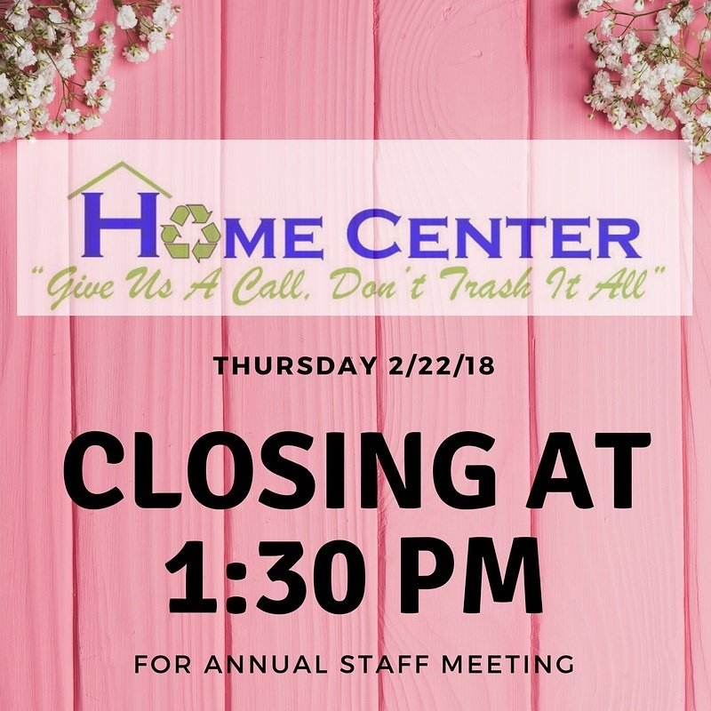 311HomeCenter's tweet photo. We'll be back tomorrow at 8 am.  #closingearly #staffmeeting https://t.co/y5ZcMhmDDt