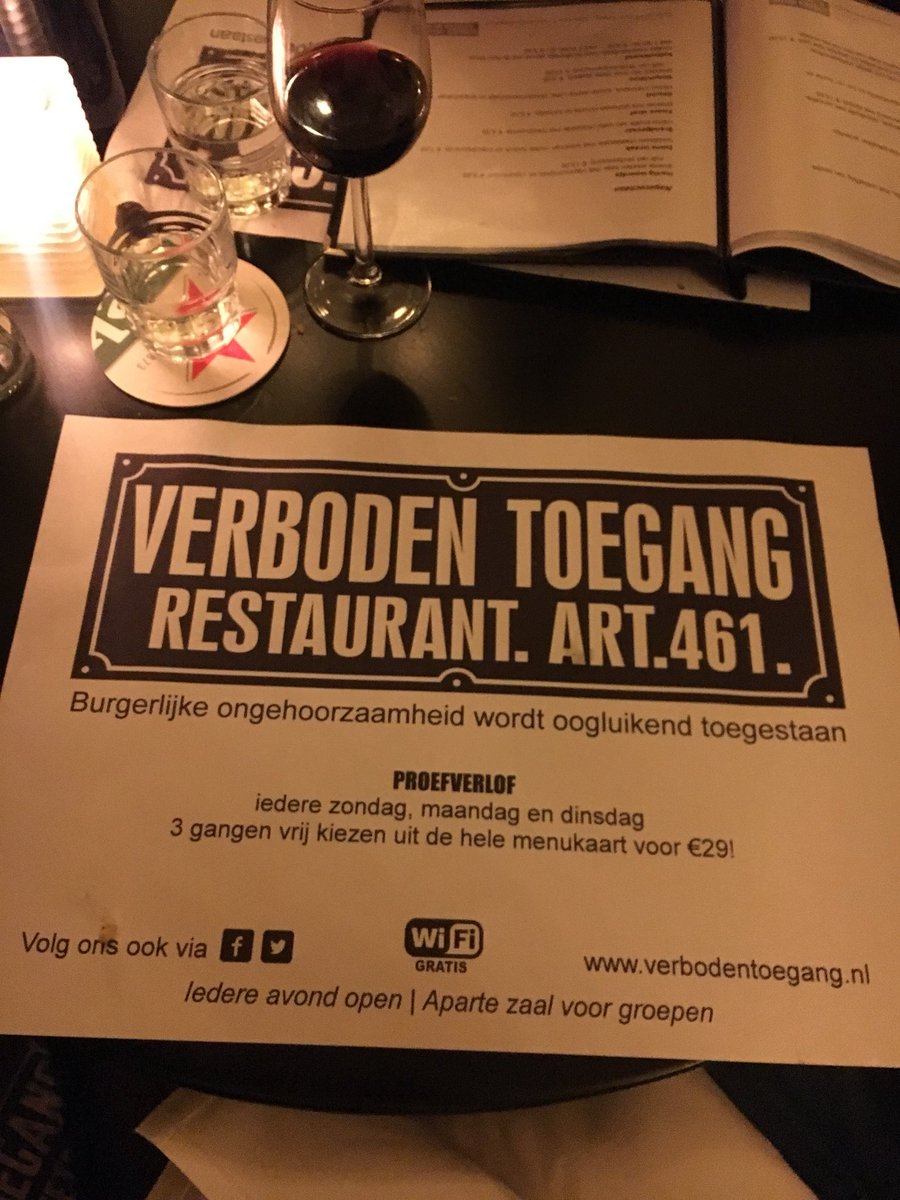 Wij aten vanavond bij Restaurant Verboden Toegang. En ja, dat was een aanrader! #heerlijk #leiden #proeven