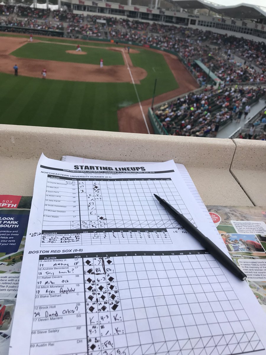 The501Podcast's tweet photo. For those of you keeping score at home, we think David Ortiz might’ve just went grand yak here at JetBlue Park. 

Northeastern is currently at 4 mound visits. Something to keep an eye on. 

#Basedball https://t.co/WtjlooLCX8