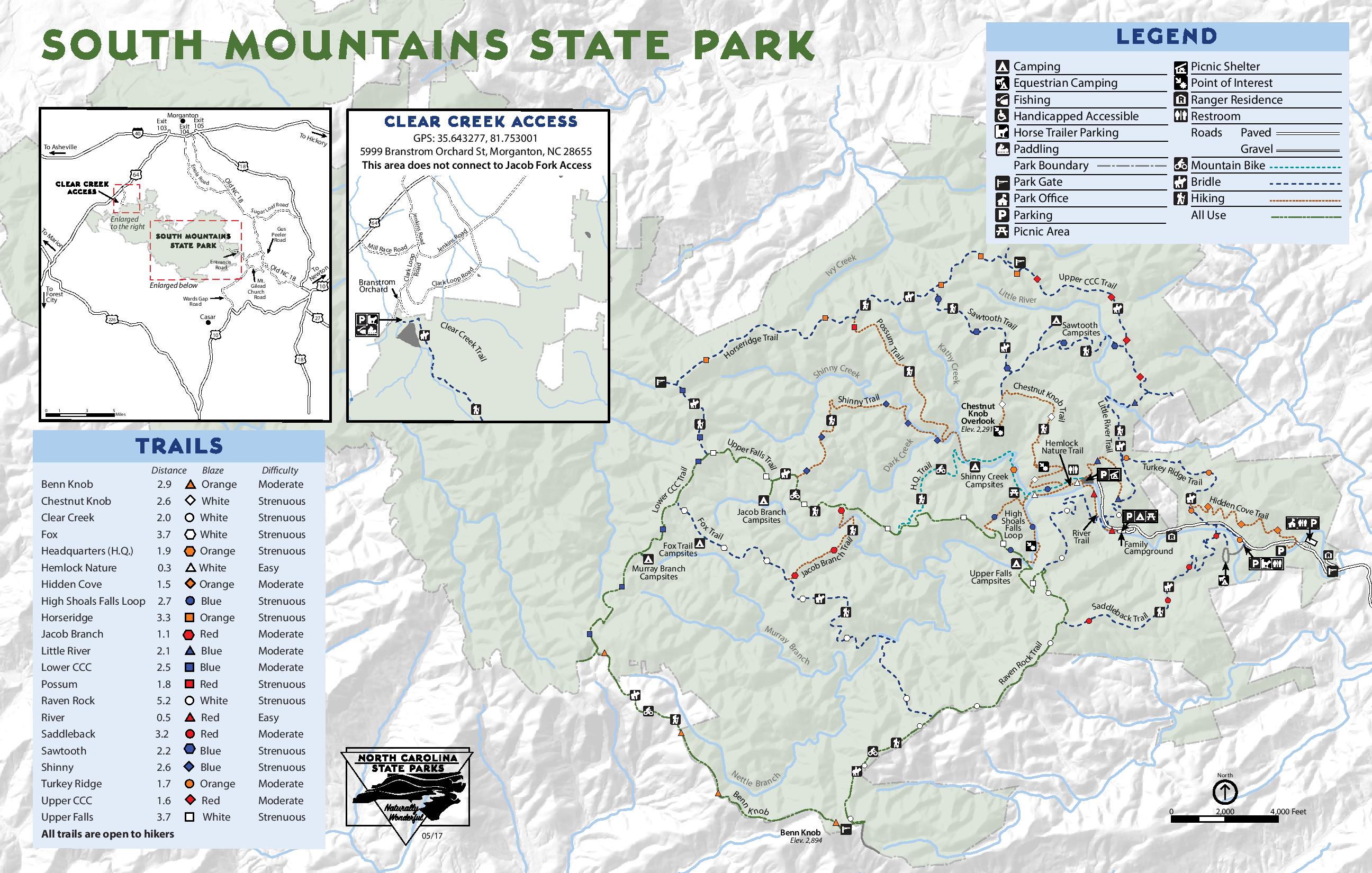 South Mountain Park Map Nc State Parks On Twitter: "South Mountains State Park: The Number Of  Trails Here Will Keep You Busy For Days Https://T.co/J4Lphqy5Ak" / Twitter