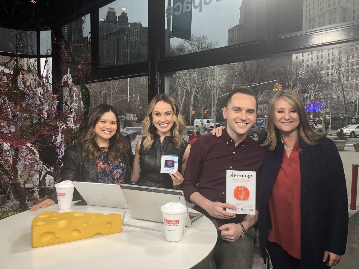 VINO4MOM's tweet photo. Live @cheddar talking #periodpower with @DrSherylRoss @ch4ttyc4thy @Lunettecup ❤️❤️❤️ https://t.co/0KViye26KC