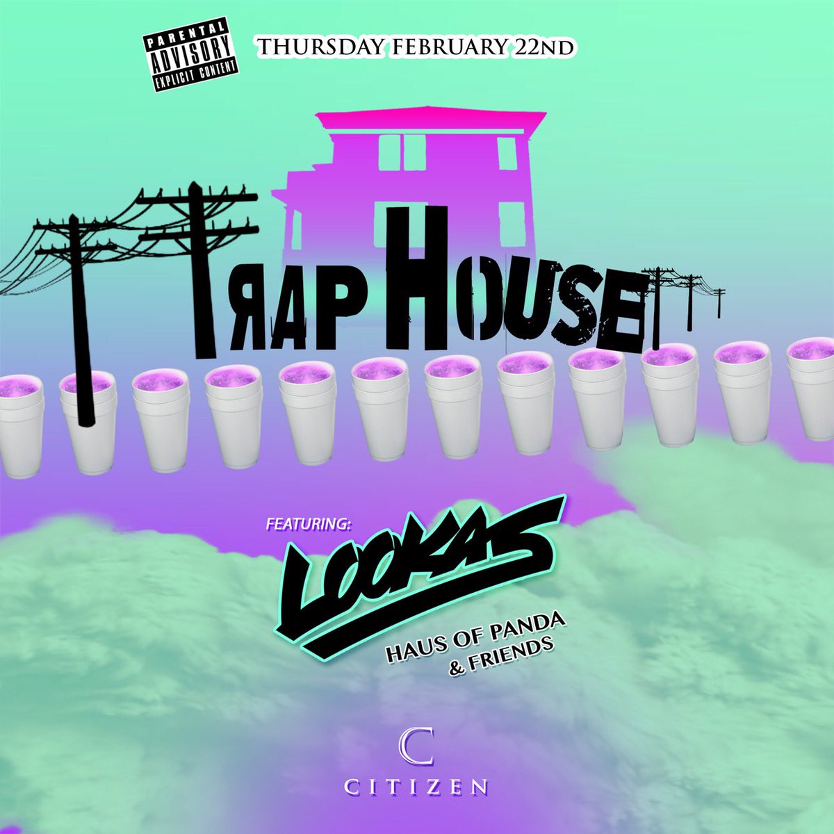 soundrepublic's tweet photo. Trap House tonight ft @Lookas with @thehausofpanda @przmofficial at @citizenwpg. Tix available at https://t.co/sS4N6Kjb1u &amp; at door! https://t.co/v94VDHikZu