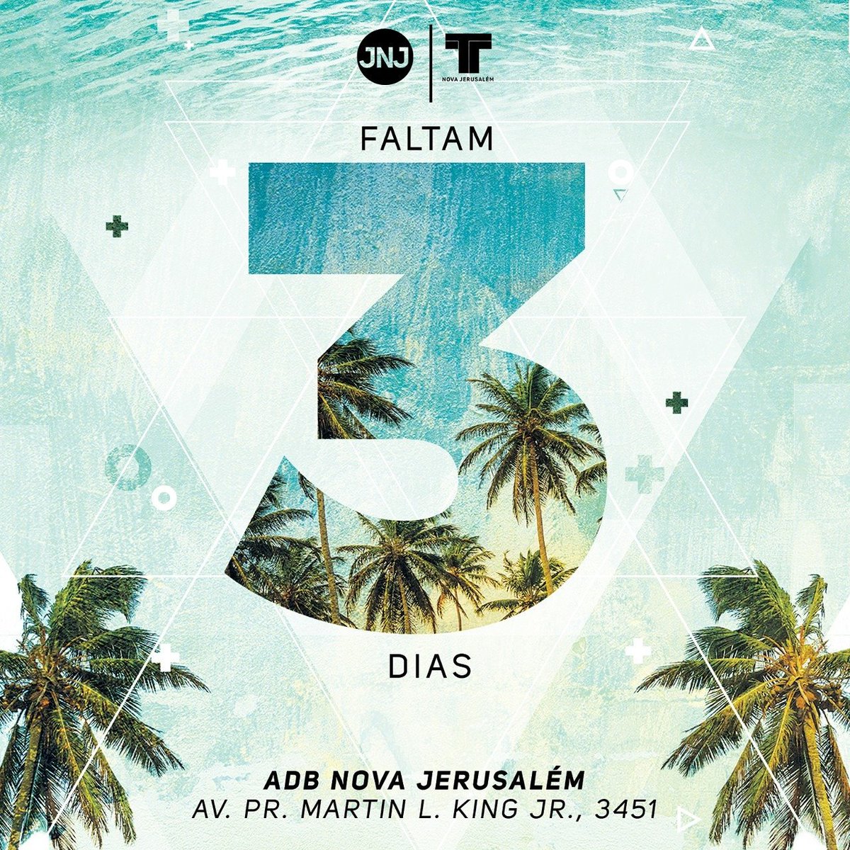 conectadosnj's tweet photo. Agora só faltam 3 dias para a Summer! Esperamos você no Domingo às 18h e Segunda às 19h30!

#VemPraSummer #VemPraJerusalem https://t.co/gVfPTNYqv9
