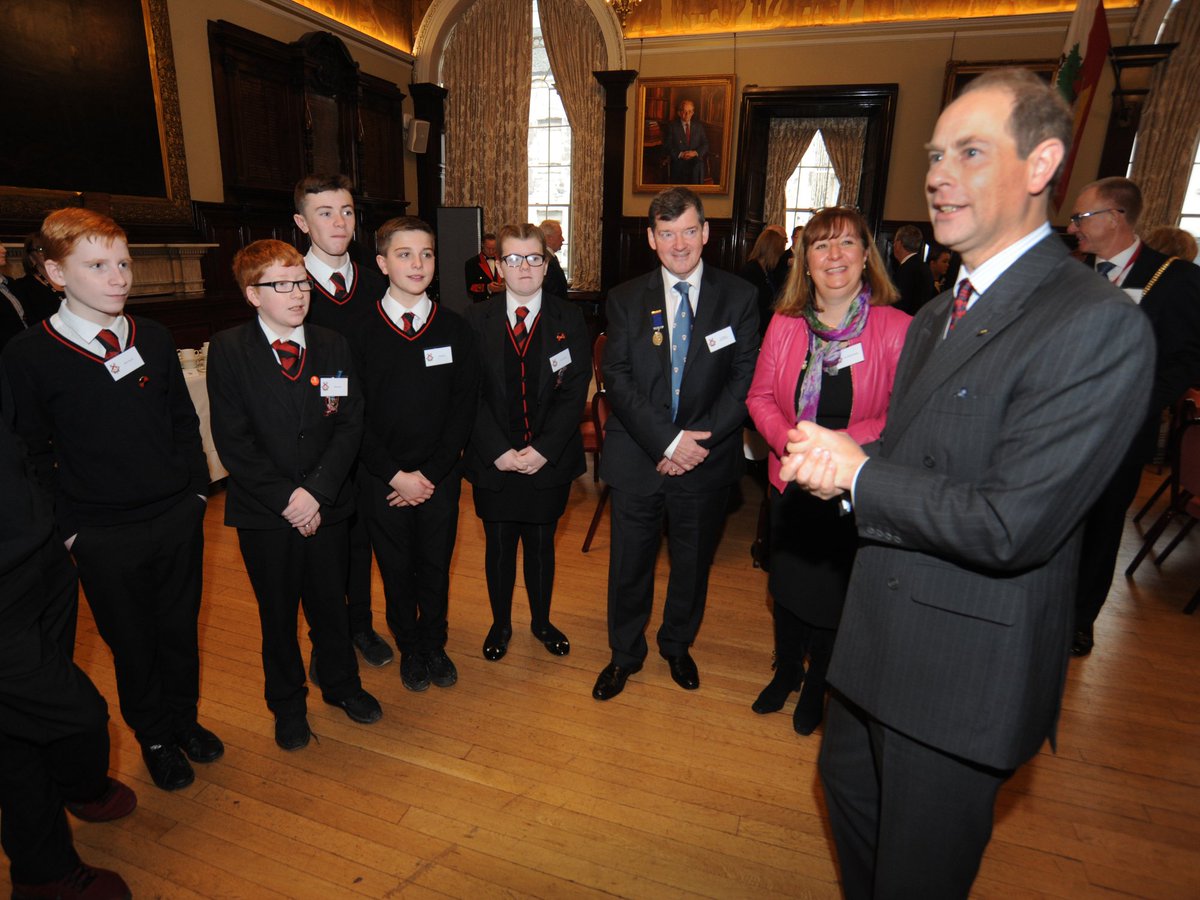 Earl of Wessex meeting pupils of Govan High School who successfully gained the Earl of Wessex award in 2017 <a href="/TradesHouse/">Trades House Glasgow</a>