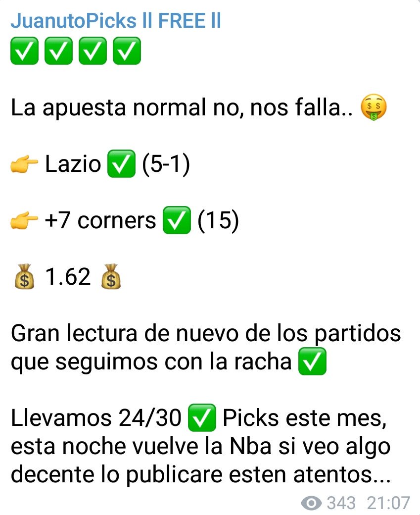 JuanutoPicks's tweet photo. seguimos sumando 15/15 ✅ https://t.co/oqXn7LDYhi