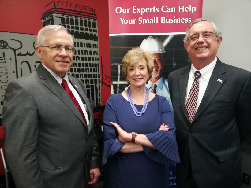 SBALinda's tweet photo. Great roundtable discussion with local #SmallBiz community, as well as @SBAsoutheast AL district director Tom Todt and the Alabama @ASBDC Director, Bill Cummins. #SBAIgniteTour https://t.co/V03Ypptjm1