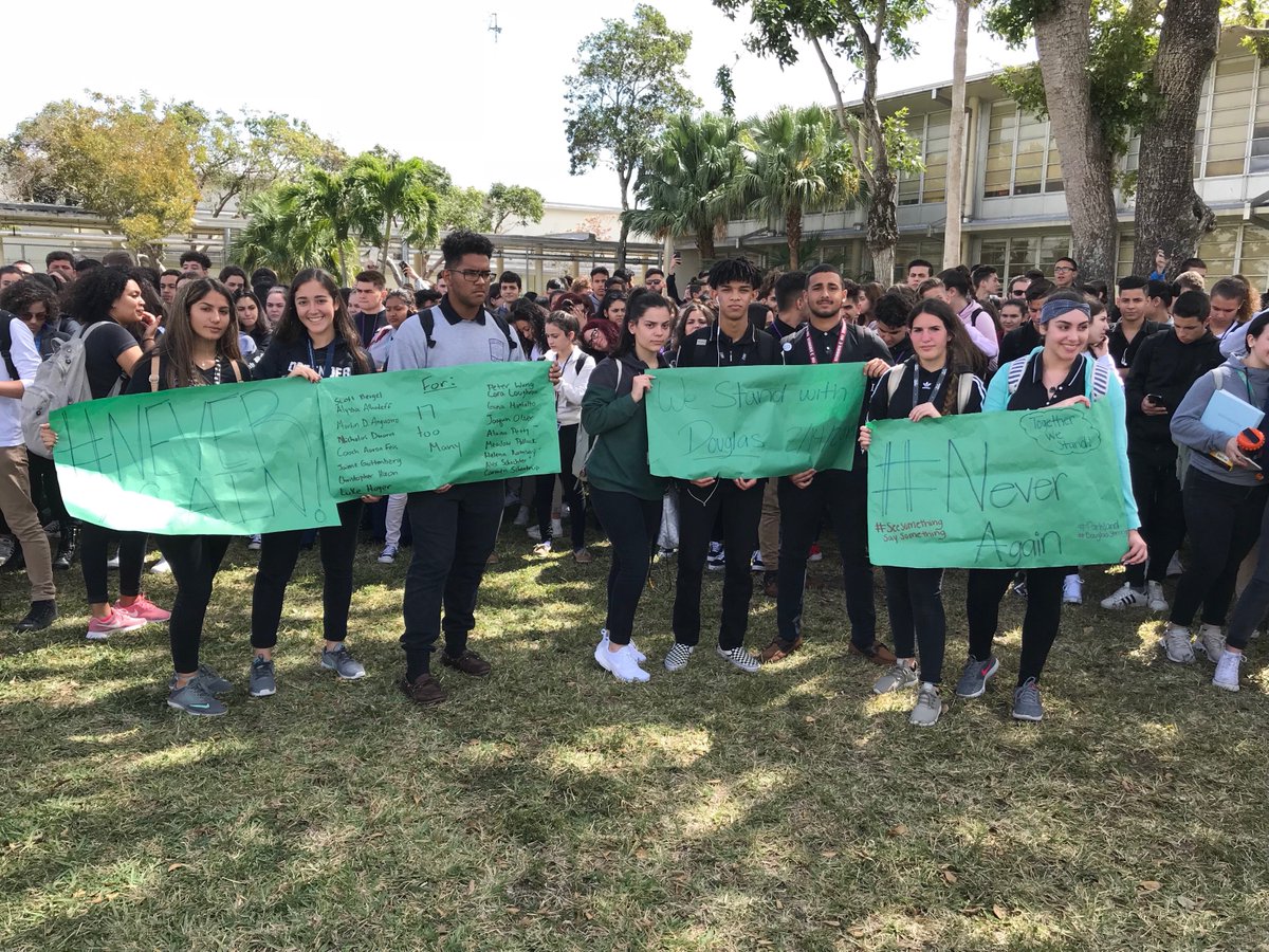 Southwest Miami Senior High: a Miami-Dade Public School and also a neighboring county that stands with #DouglasHighSchool