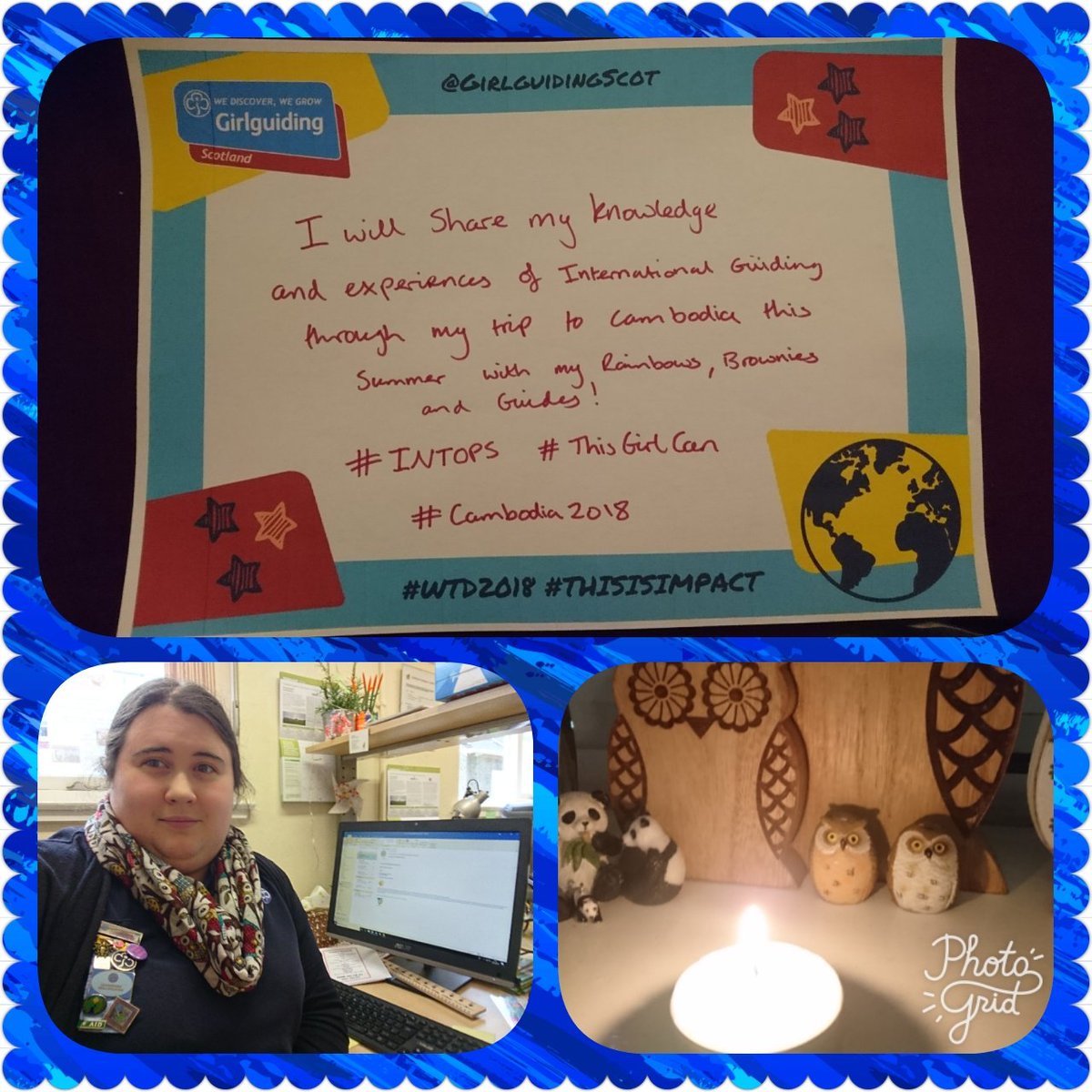 Happy Thinking Day to all of my wonderful Guiding friends! Girlguiding has opened so many doors for me! This year will see me gain my 10 year service award and I will experience my first <a href="/ScotlandINTOPS/">ScotlandINTOPS</a> trip! <a href="/GirlguidingScot/">Girlguiding Scotland</a> #thisgirlcan #Cambodia2018 #WTD2018 #ThisIsImpact