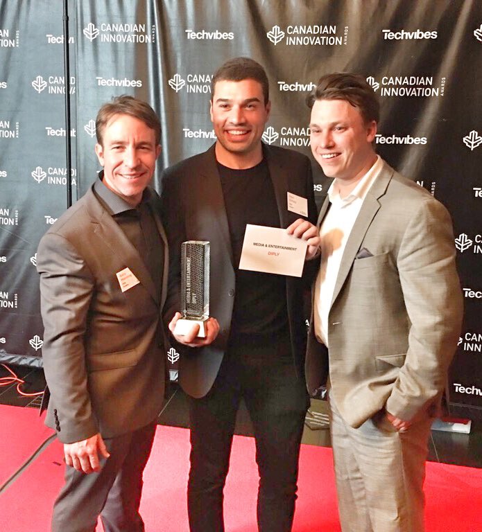 DiplyCareers's tweet photo. @Diply wins the @techvibes #CanadianInnovationAwards in #media and #technology category. #Thankful and #proud #diplyatwork https://t.co/V9dYJfBEy1