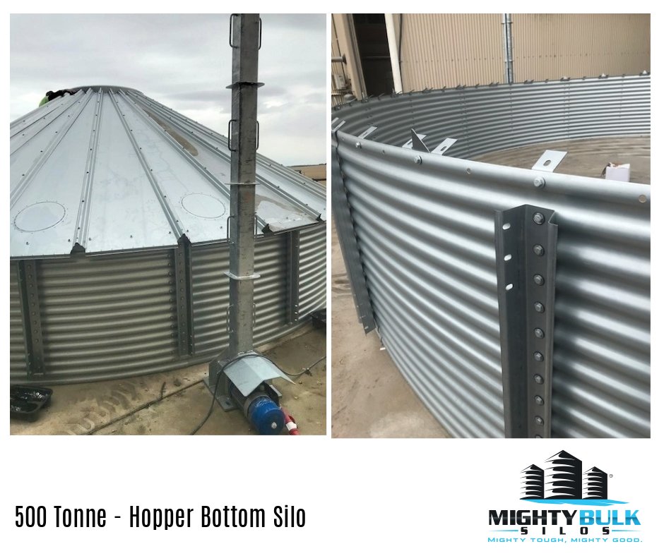 MightyBulkSilos's tweet photo. We are busy building a 500 tonne hopper bottom silo for one of our loyal clients.
Are you excited to see the finished product? π©βπΎπ¨βπΎπ¦πΊ
#mightybulksilos #LGPMProcessInnovation #silosaustralia #Grainsilos #FarminAustralia #OzFarmers #AgricultureAustralia #hopperbottomsilo https://t.co/31V5cYS5gk