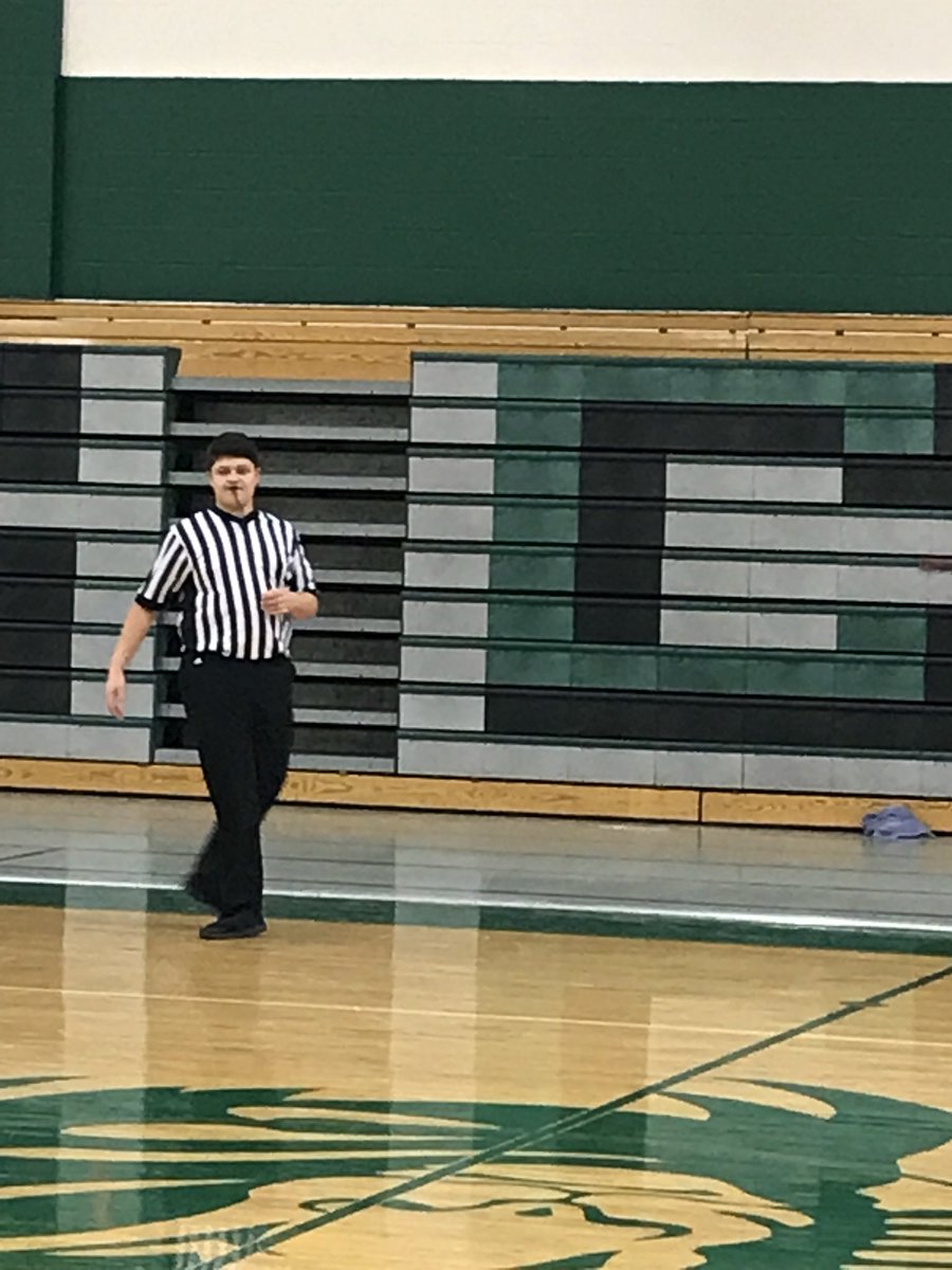 GCBreakingNews's tweet photo. Brenden Kick hard at work but administration won’t let him ref at the assembly. This injustice can not stand. The power is in your hands students, #LetKickRef https://t.co/kS9DuKHjoH