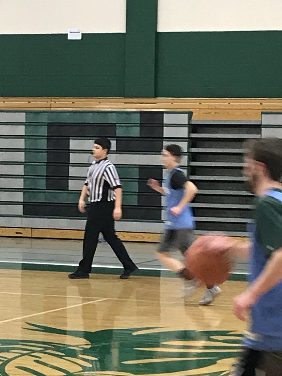 GCBreakingNews's tweet photo. Brenden Kick hard at work but administration won’t let him ref at the assembly. This injustice can not stand. The power is in your hands students, #LetKickRef https://t.co/kS9DuKHjoH
