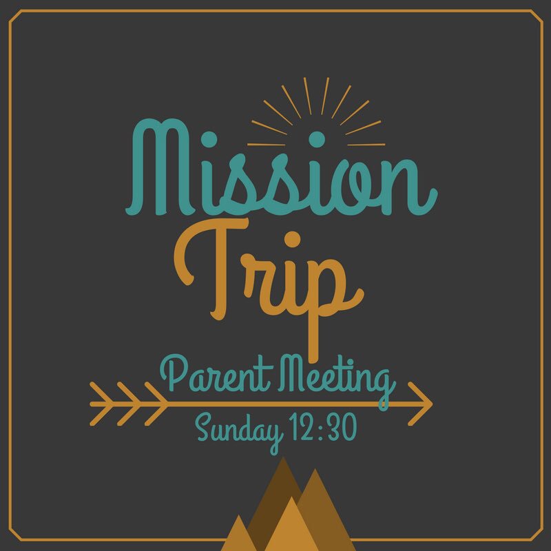 Trietschyouth's tweet photo. Don’t forget that we will have our mission trip parent meeting this Sunday at 12:30pm in the FLC! Meetings will be in separate rooms for middle school and high school. It is not too late to sign up or volunteer! https://t.co/LmsFon0vE2