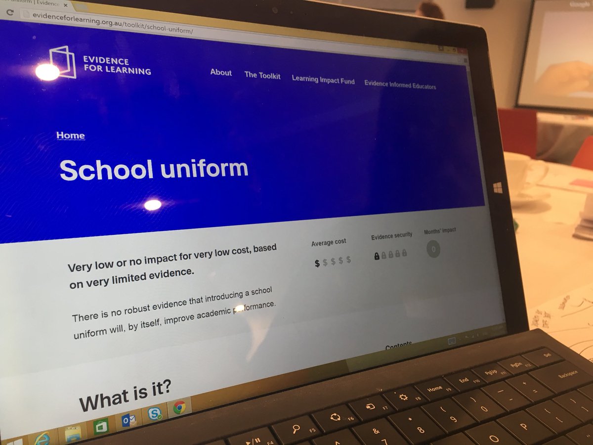dmthrive's tweet image. Checking out the evidence for learning toolkit #ntlc  evidenceforlearning.org.au