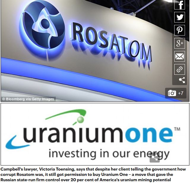 mercenarygeo's tweet image. FBI informant who spied on Russian firm that bought Uranium One says Moscow paid MILLIONS to influence Hillary Clinton while the deal was under review dailymail.co.uk/news/article-5… #UraniumOneScandal #Russia #Billary