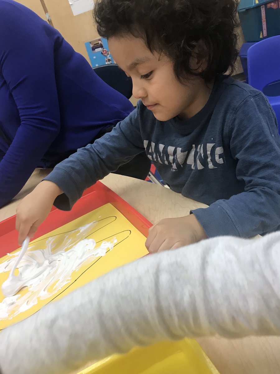 In honor of dental health month, we used tooth brushes and “toothpaste” to clean our tooth from yellow to white! <a href="/srd1218/">Stephanie</a> <a href="/TanyaEMcDonald/">Dr. Tanya McDonald</a> #allin4theville