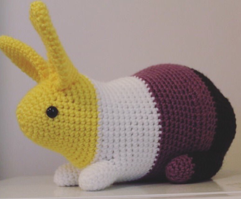 HarmlessCrochet's tweet photo. #nonbunary #priderabbit https://t.co/hcm0f3vxag