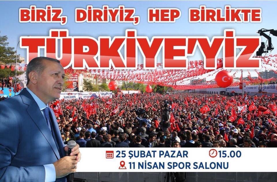 Haydi Asil ,Kadim Şehir Şanlıurfa’m Yeniden Destan Yazmaya.
Cumhurbaşkanımız Sn.@RT_Erdogan’ın teşrifleriyle gerçekleştireceğimiz 6.Olağan İl Kongremize tüm halkımız davetlidir.