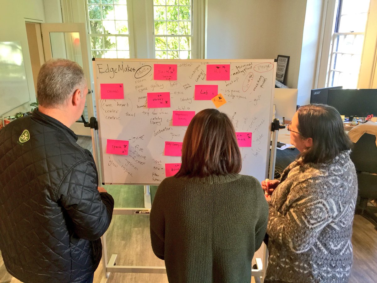 avafruin's tweet photo. Practicing what we preach: the @edgemakers San Francisco team using ideation techniques from our courses to brainstorm ideas for our new digital platform. #edgemakersthinkdifferent #weareinnovation https://t.co/JhLX9nN9pC